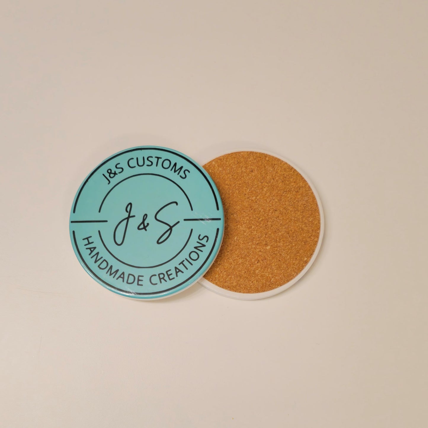 Custom Sublimated Ceramic Coasters – 3.5" Circle | Personalized Drink Coasters