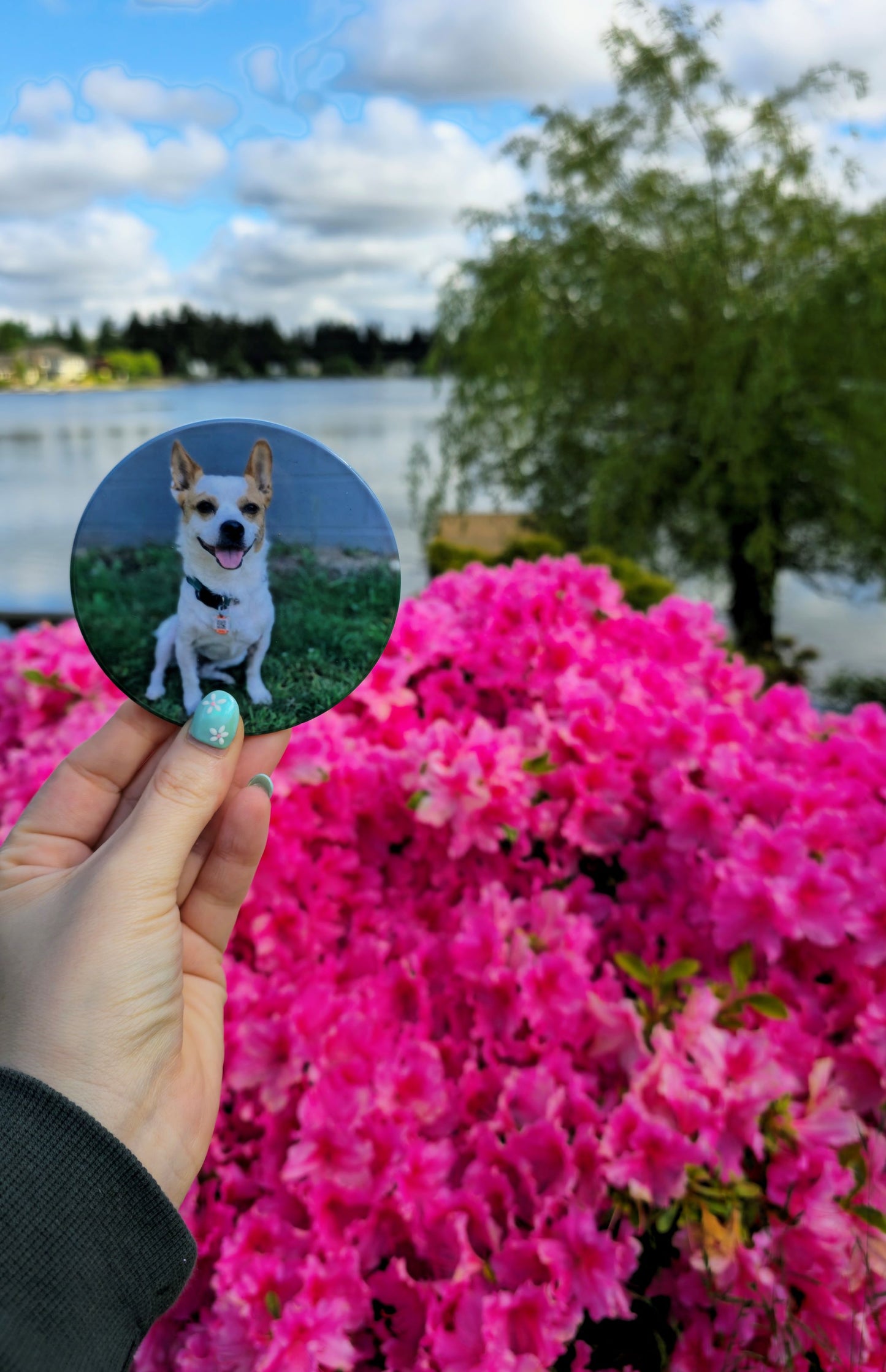Custom Sublimated Ceramic Coasters – 3.5" Circle | Personalized Drink Coasters