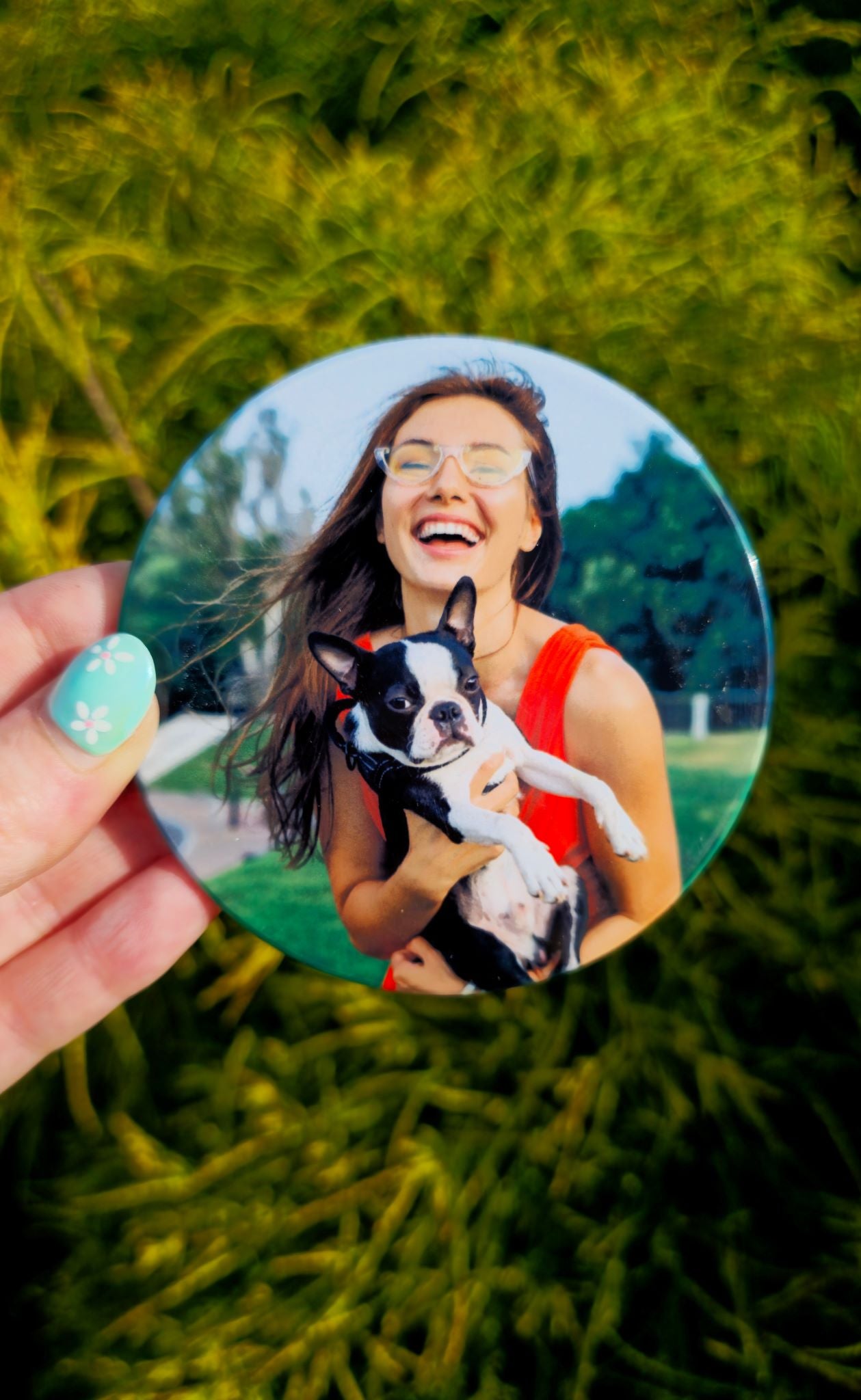 Custom Sublimated Ceramic Coasters – 3.5" Circle | Personalized Drink Coasters