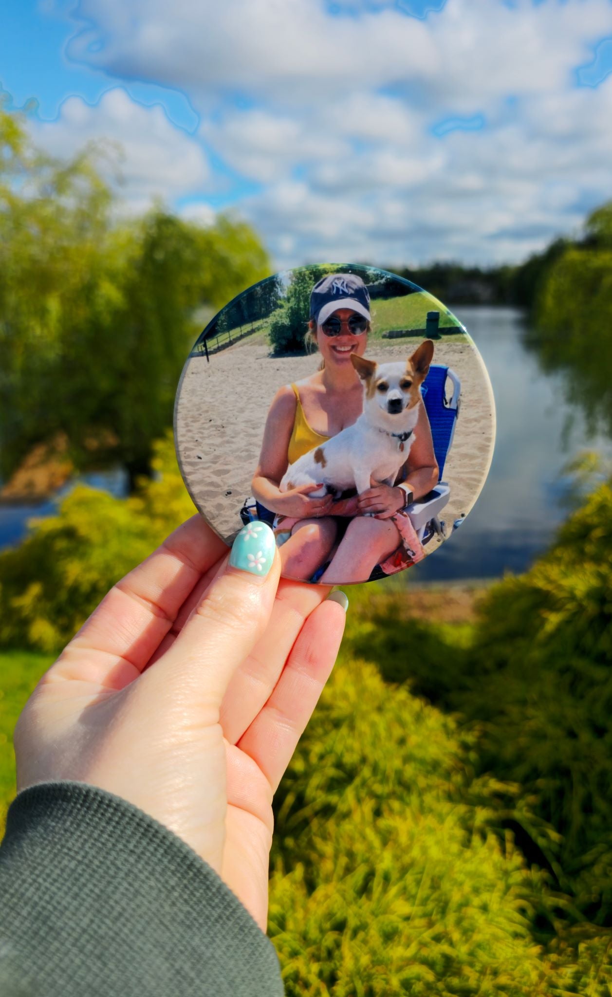 Custom Sublimated Ceramic Coasters – 3.5" Circle | Personalized Drink Coasters