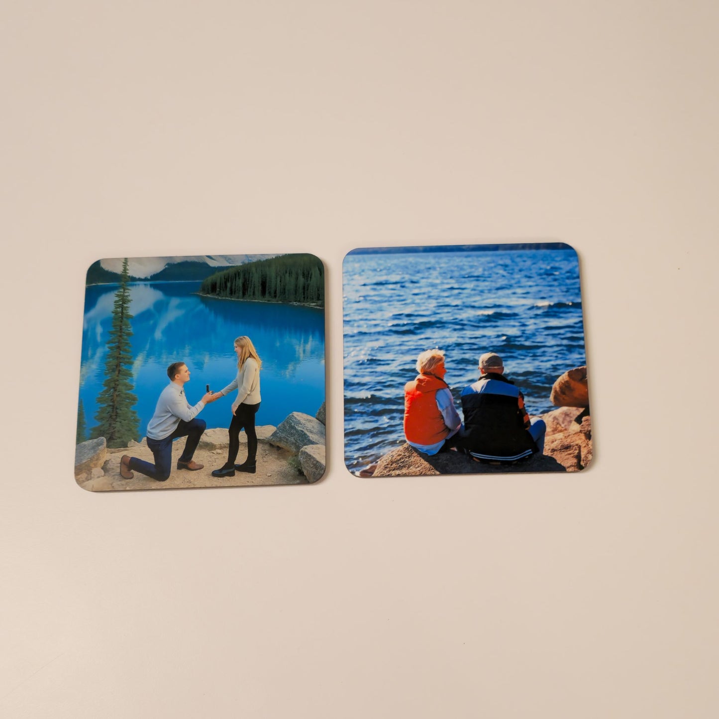 Custom Sublimation Coasters – 3.75" Square MDF Wood with Gloss Finish & Cork Backing