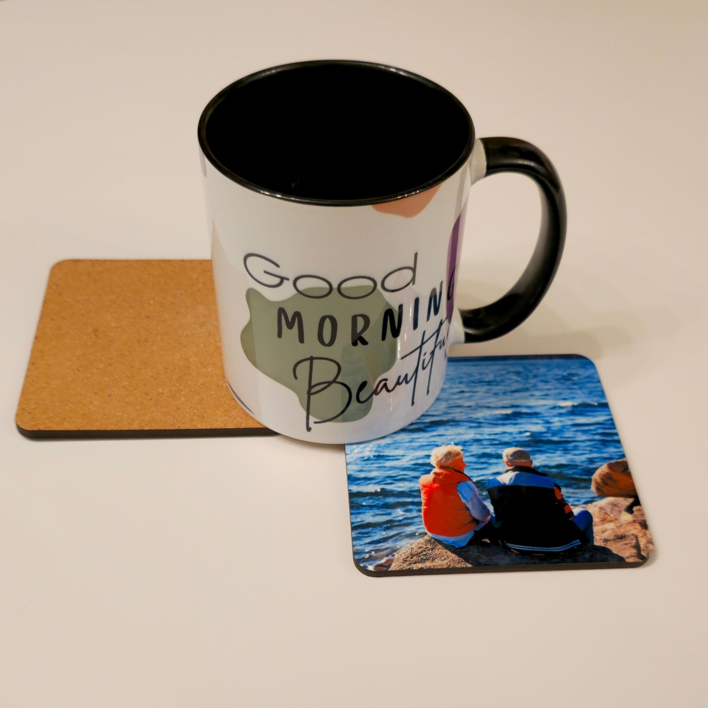 Custom Sublimation Coasters – 3.75" Square MDF Wood with Gloss Finish & Cork Backing
