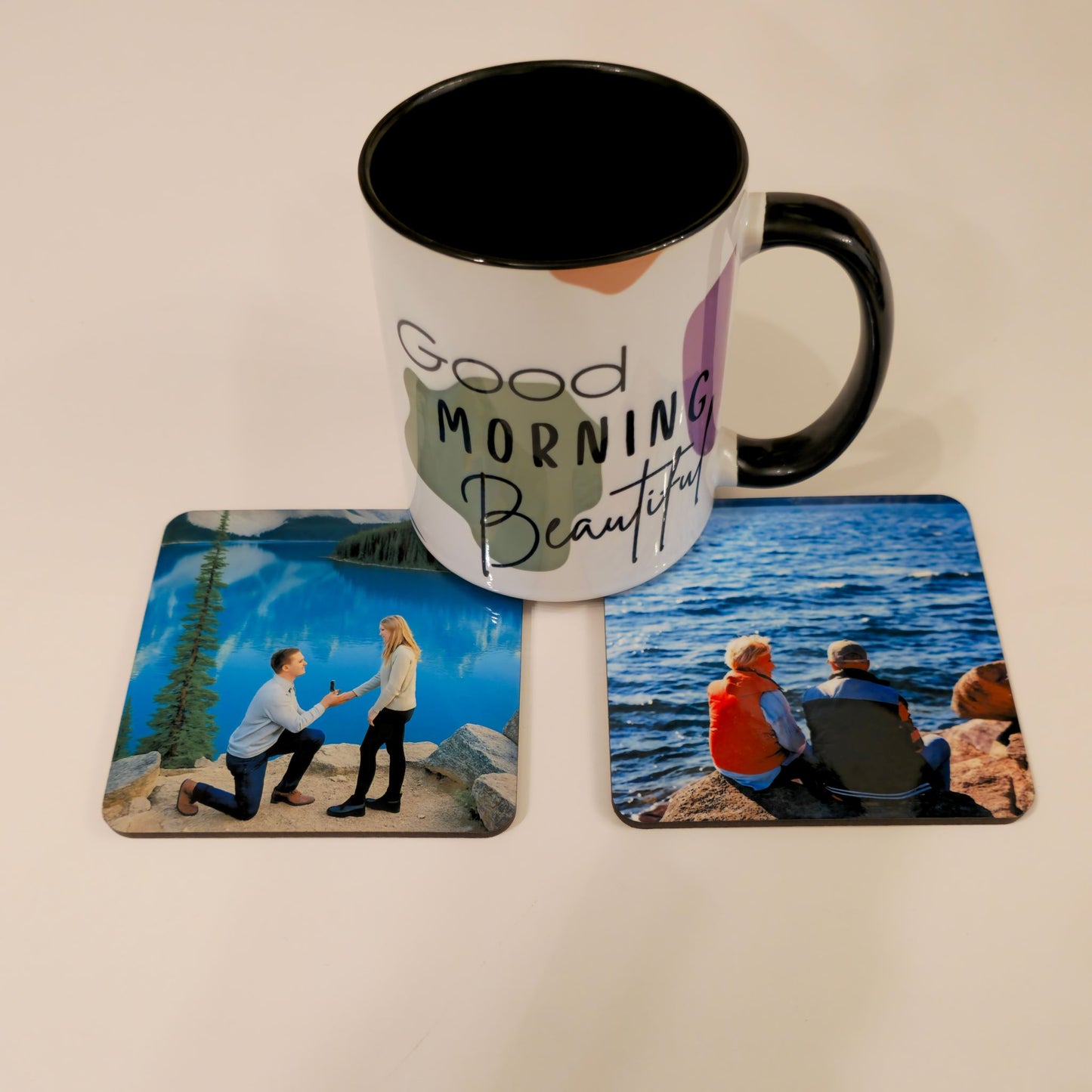 Custom Sublimation Coasters – 3.75" Square MDF Wood with Gloss Finish & Cork Backing