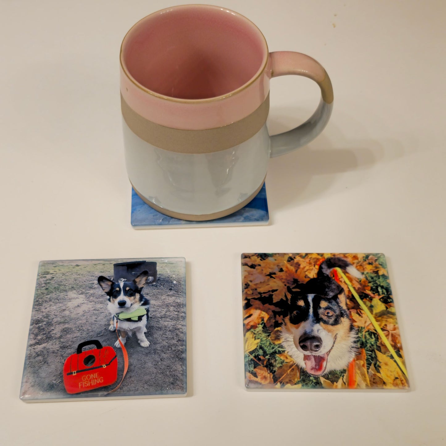 Custom Sublimated Ceramic Coasters – 3.75" Square | Personalized Drink Coasters