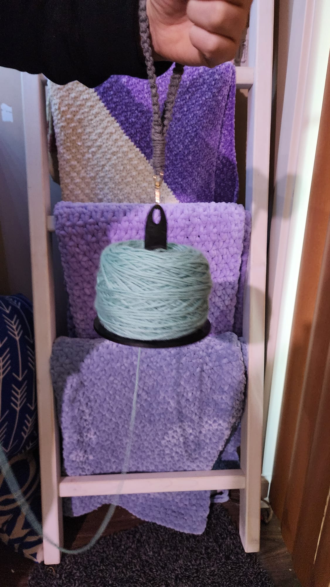 Yarn Holder | Portable Yarn Holder | Yarn Spinner | Portable Yarn Spinner | Yarn Tools | Portable Yarn Carrier | Wristlet | Gift for Crochet