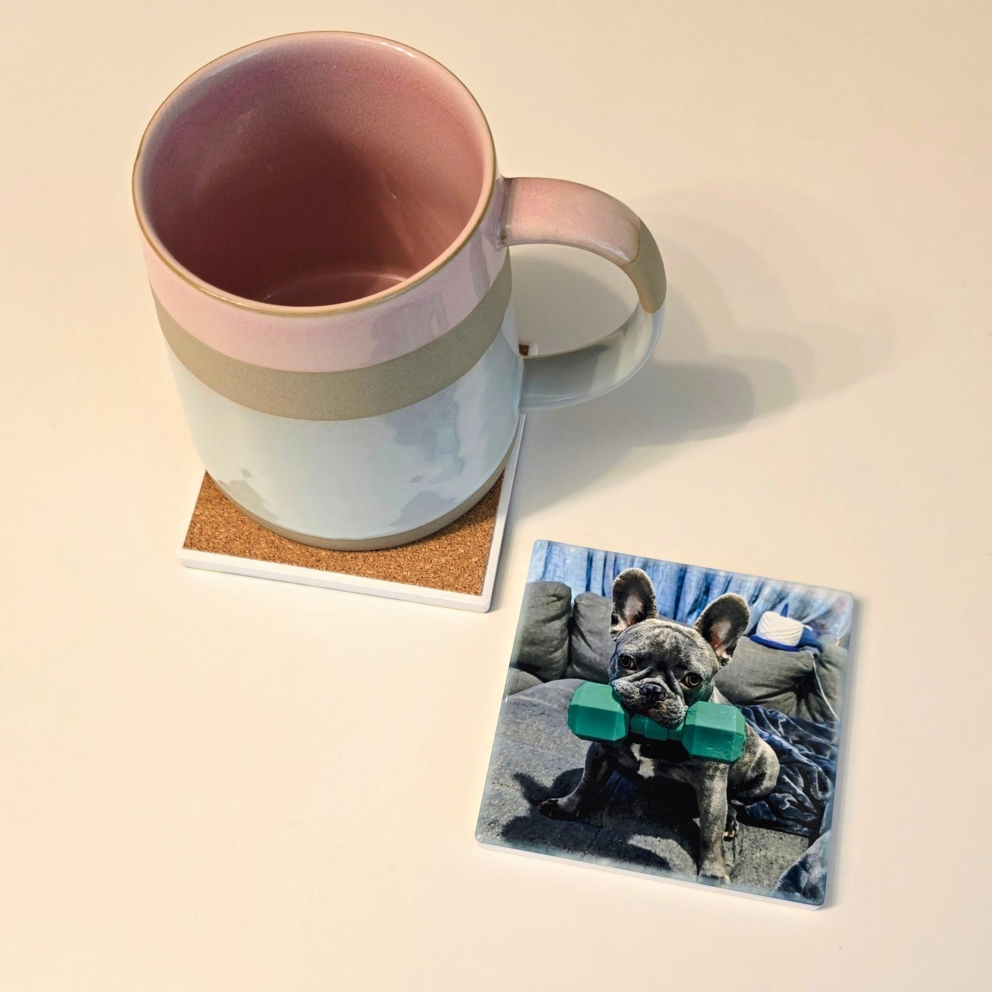 Custom Sublimated Ceramic Coasters – 3.75" Square | Personalized Drink Coasters