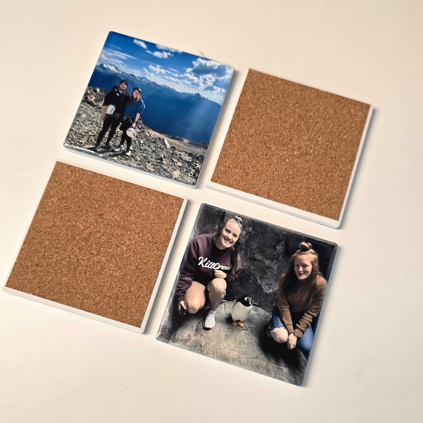 Custom Sublimated Ceramic Coasters – 3.75" Square | Personalized Drink Coasters