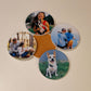 Custom Sublimated Ceramic Coasters – 3.5" Circle | Personalized Drink Coasters
